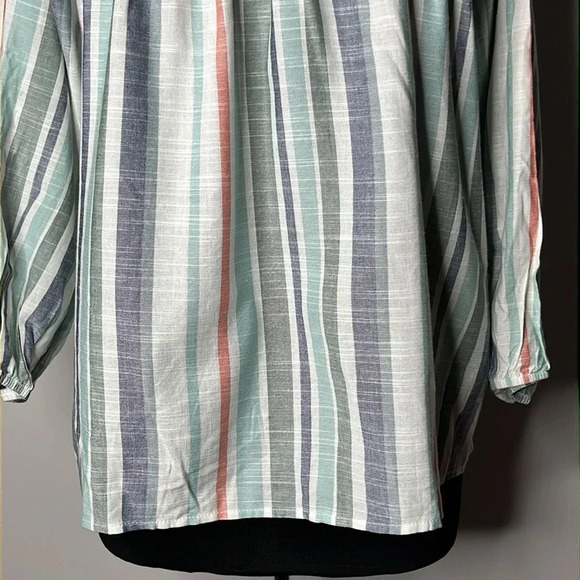 Knox Rose Women Multicolor Stripe Blouse Size XL - Picture 5 of 7